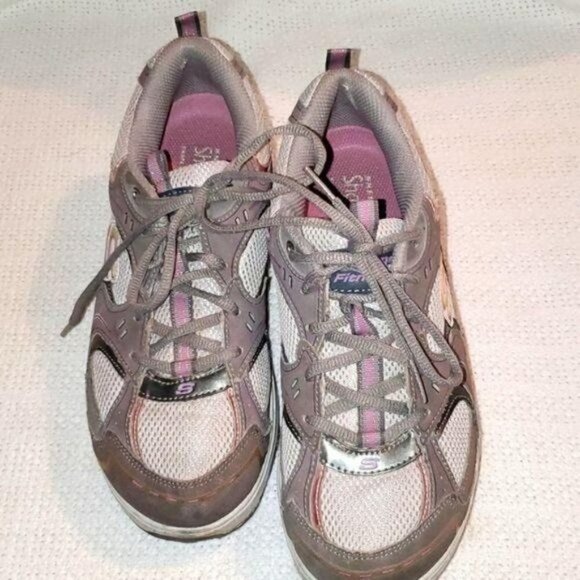 Skechers Shape-ups Sz. 8 Purple & Silver Athletic Sneakers - Picture 1 of 8